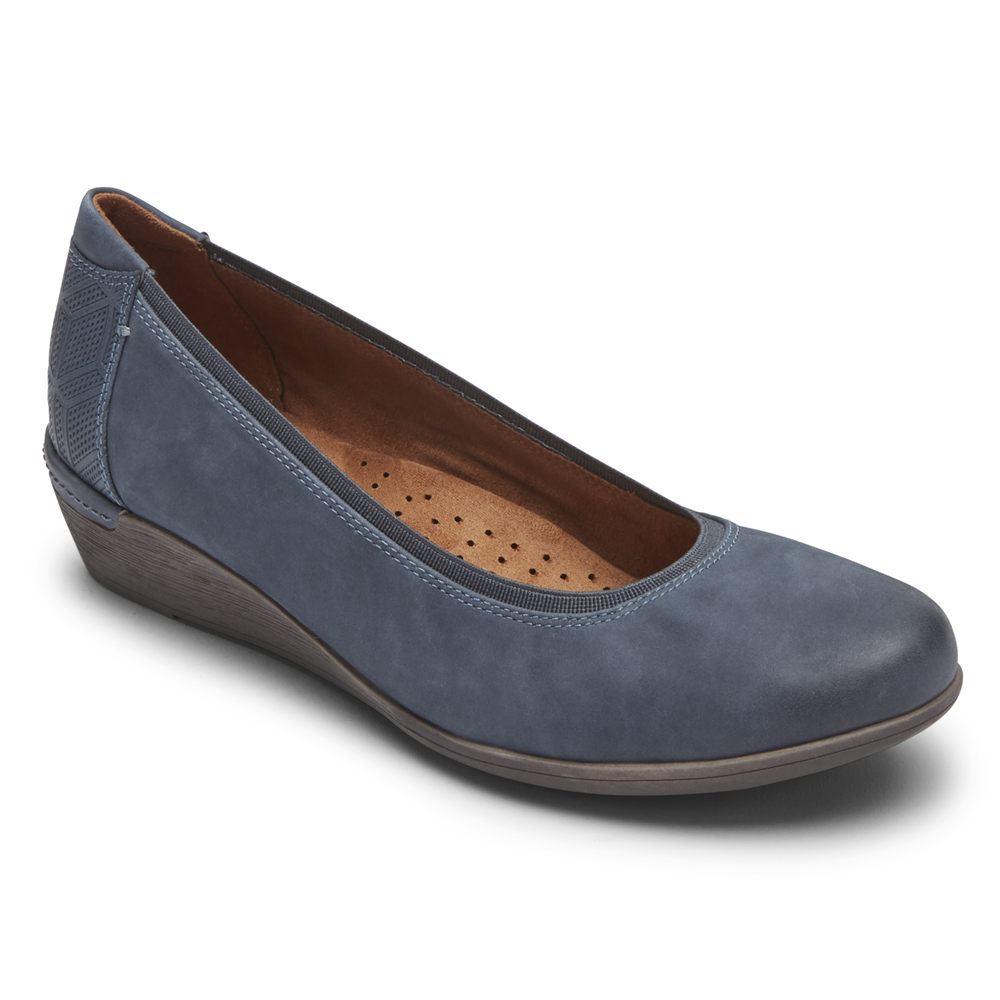 Rockport Pumper Dame Blå - Cobb Hill Devyn Wedge - PWQY91852